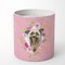 Caroline's Treasures Chinese Crested Pink Flowers 10 oz Decorative Soy Candle